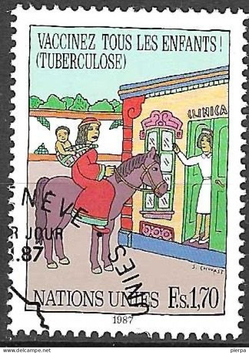 O.N.U. GENEVE - 1987 - VACCINAZIONI - FR. 1,7 - USATO (YVERT 161 - MICHEL 161) - Used Stamps
