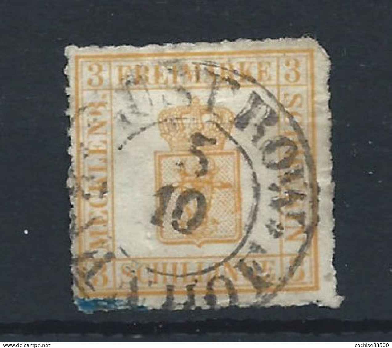 Allemagne - Mecklembourg-Schwerin N°6 Obl (FU) 1856/67 - Armoiries - Mecklenbourg-Schwerin