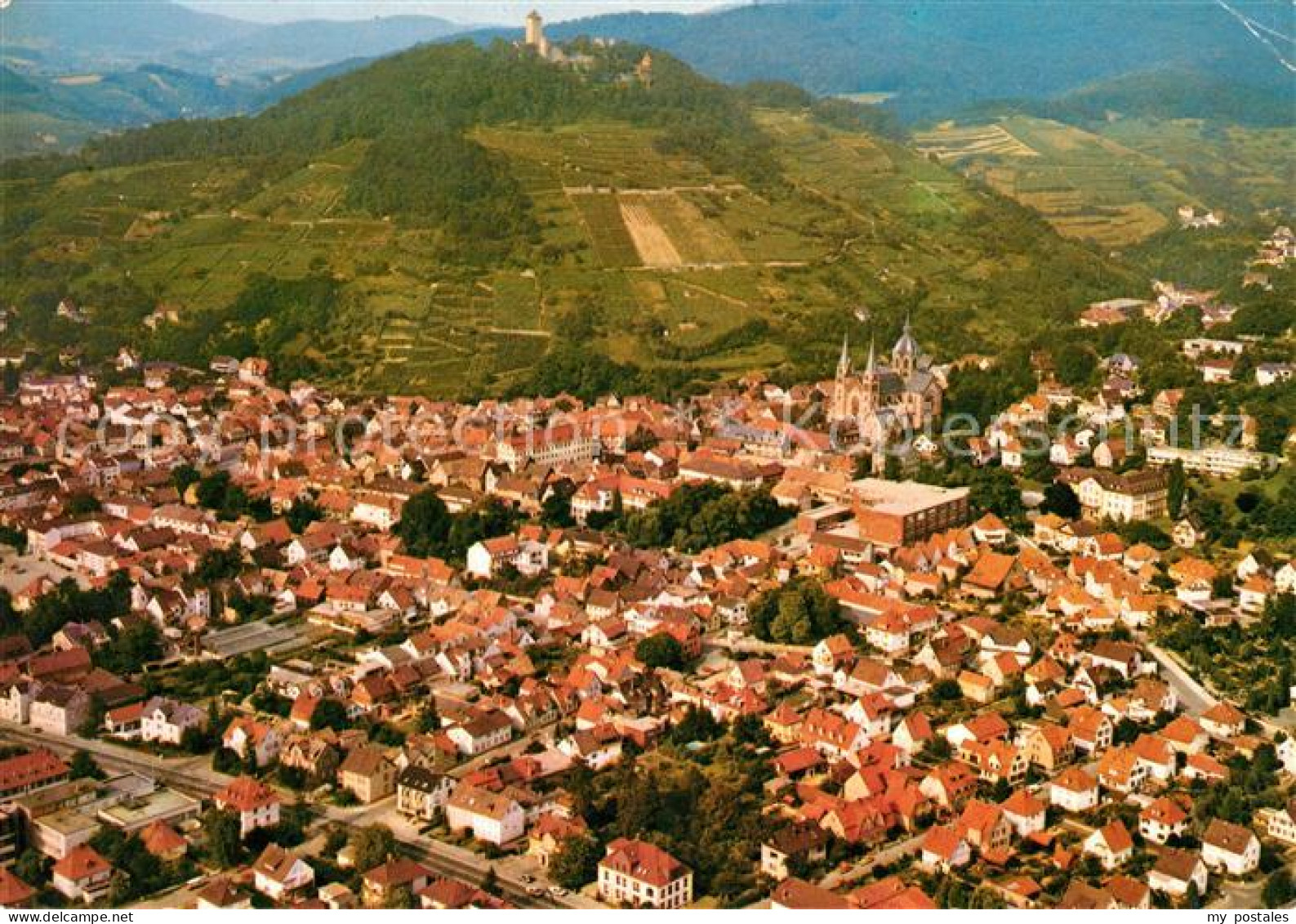 73228299 Heppenheim Bergstrasse Mit Starkenburg Fliegeraufnahme Heppenheim Bergs - Heppenheim