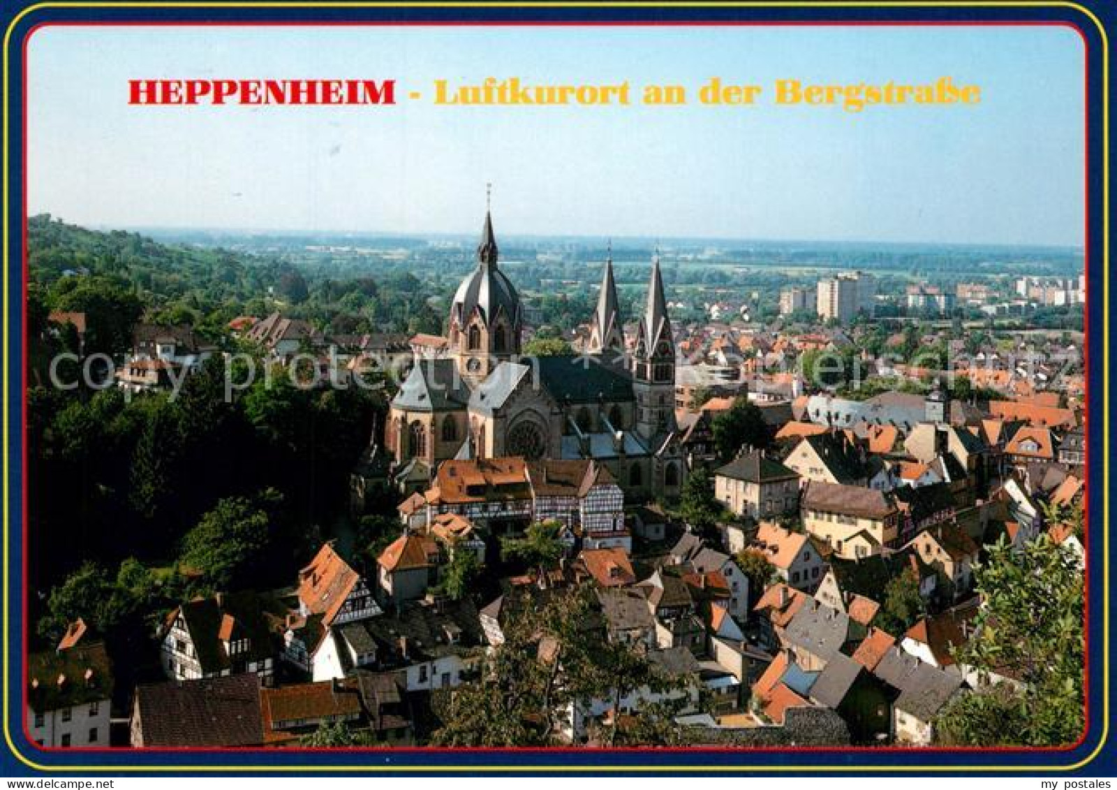73228294 Heppenheim Bergstrasse Teilansicht Mit Dom Heppenheim Bergstrasse - Heppenheim