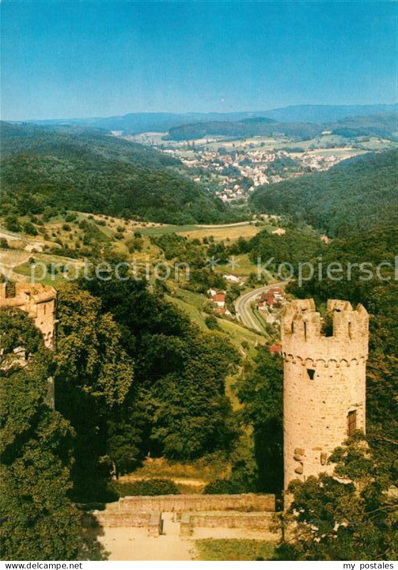 73228274 Heppenheim Bergstrasse Blick Von Der Starkenburg Auf Stadtteil Kirschha - Heppenheim