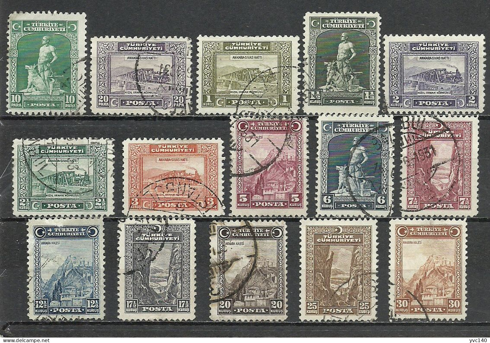 Turkey; 1930 London Printing Postage Stamps - Gebraucht