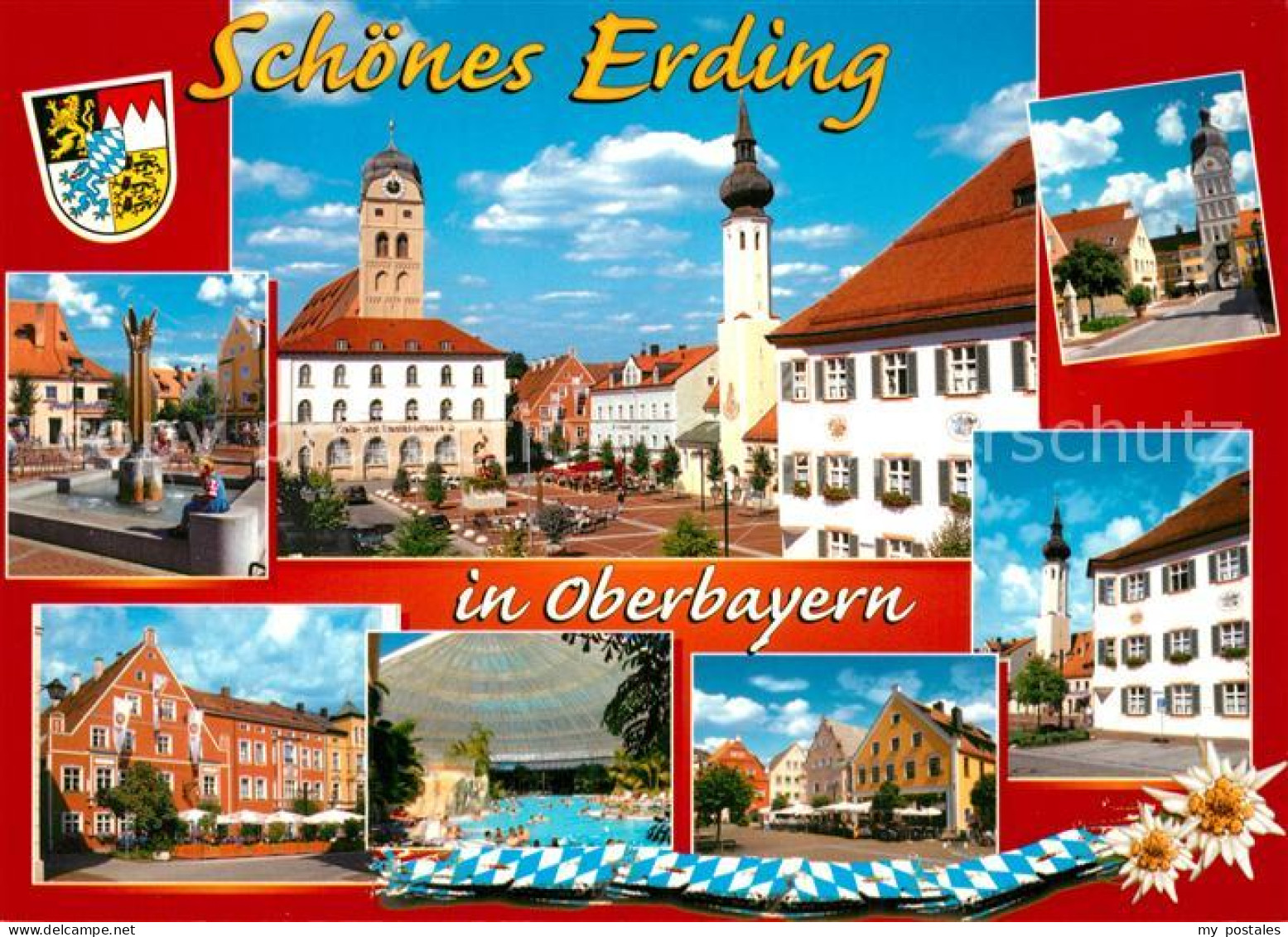 73227751 Erding Thermalbad Brunnen Kirche Erding - Erding