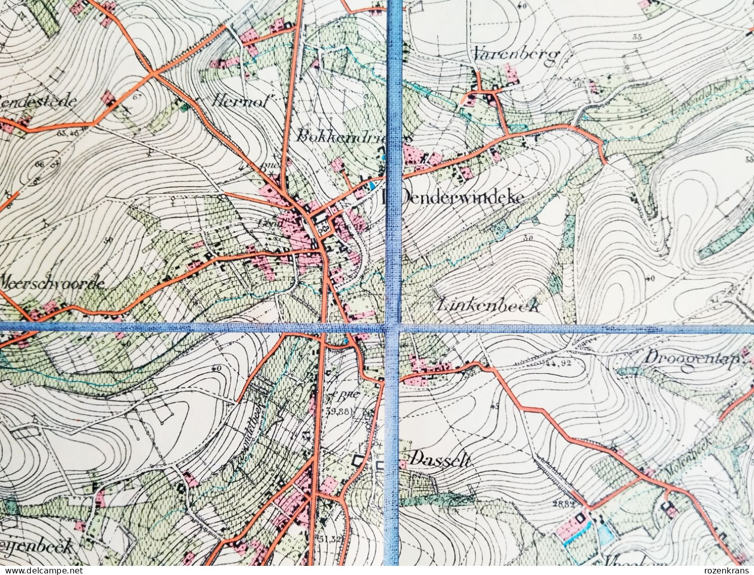 Topografische En Militaire Kaart STAFKAART Denderwindeke Neigem Nieuwenhove Vollezele Tollembeek Pollare Pajottenland - Mapas Topográficas