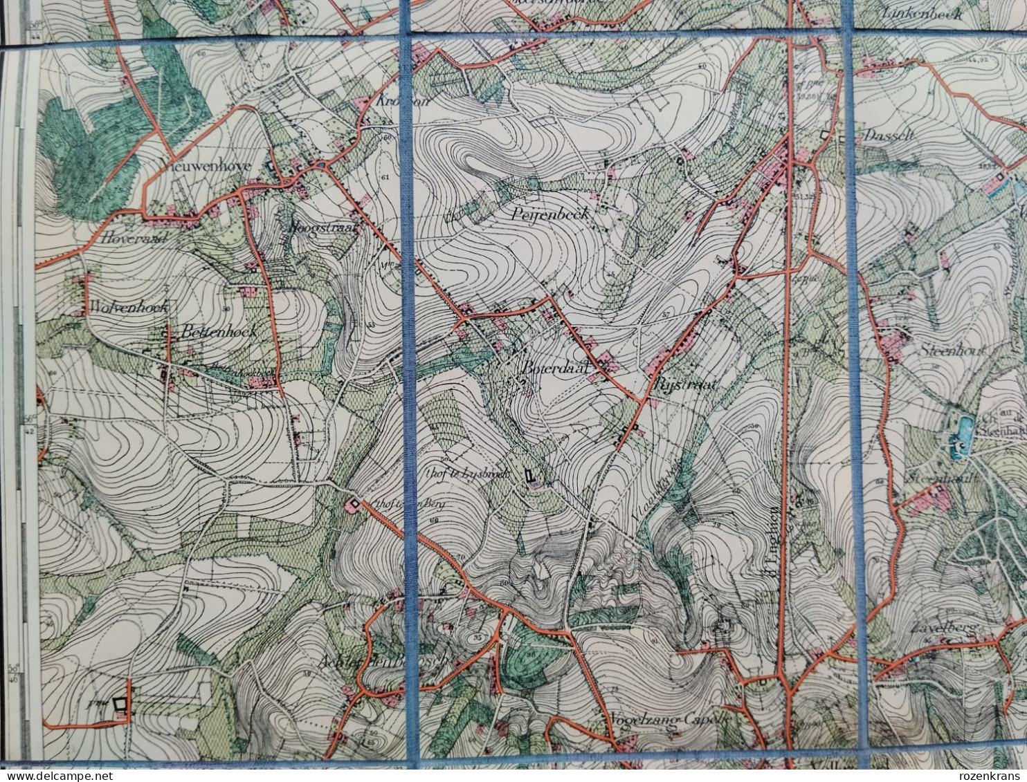 Topografische En Militaire Kaart STAFKAART Denderwindeke Neigem Nieuwenhove Vollezele Tollembeek Pollare Pajottenland - Cartes Topographiques