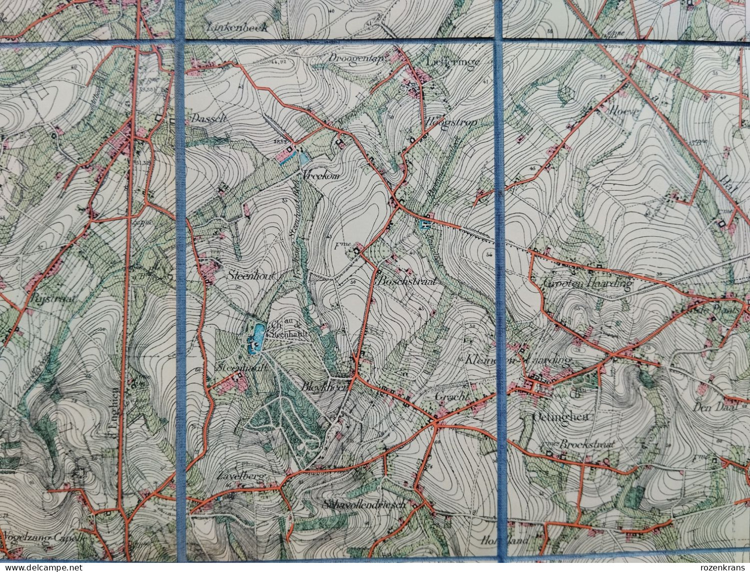 Topografische En Militaire Kaart STAFKAART Denderwindeke Neigem Nieuwenhove Vollezele Tollembeek Pollare Pajottenland - Cartes Topographiques