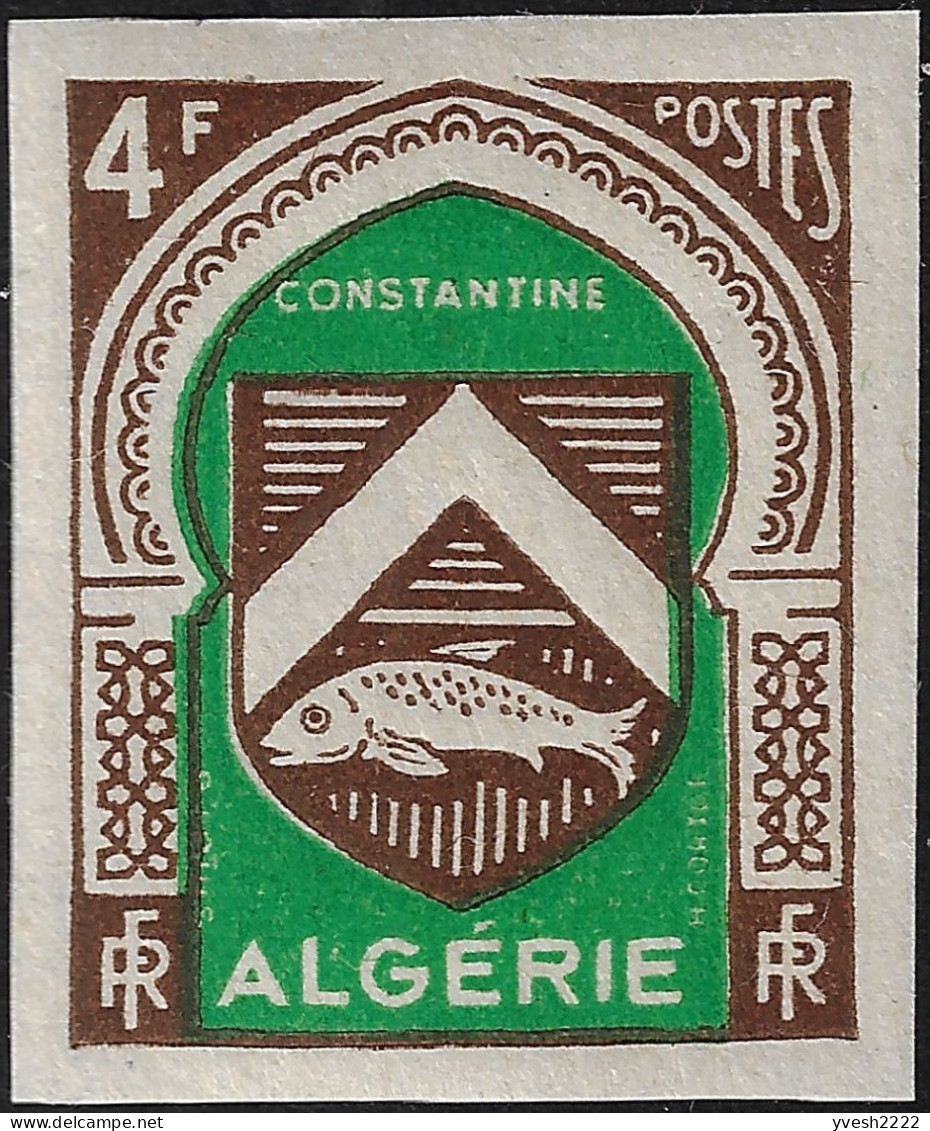 Algérie 1947 Y&T 254 à 265. Non dentelés. Neufs sans charnières, MNH. Armoiries des villes