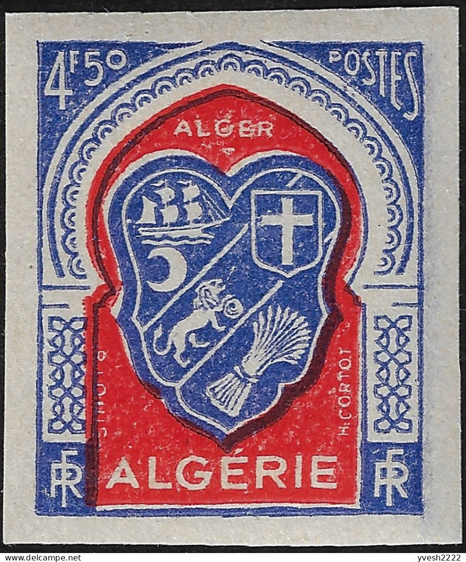 Algérie 1947 Y&T 254 à 265. Non dentelés. Neufs sans charnières, MNH. Armoiries des villes