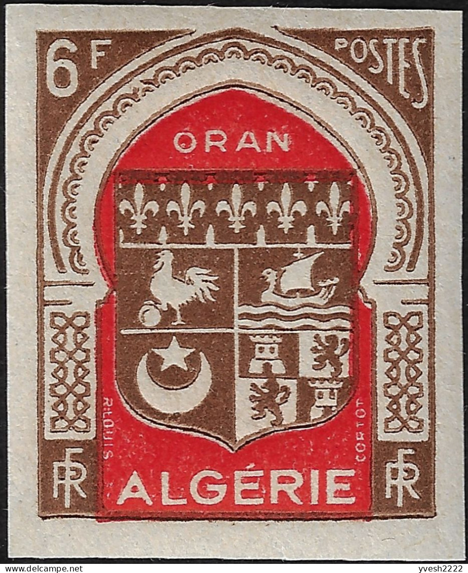 Algérie 1947 Y&T 254 à 265. Non dentelés. Neufs sans charnières, MNH. Armoiries des villes