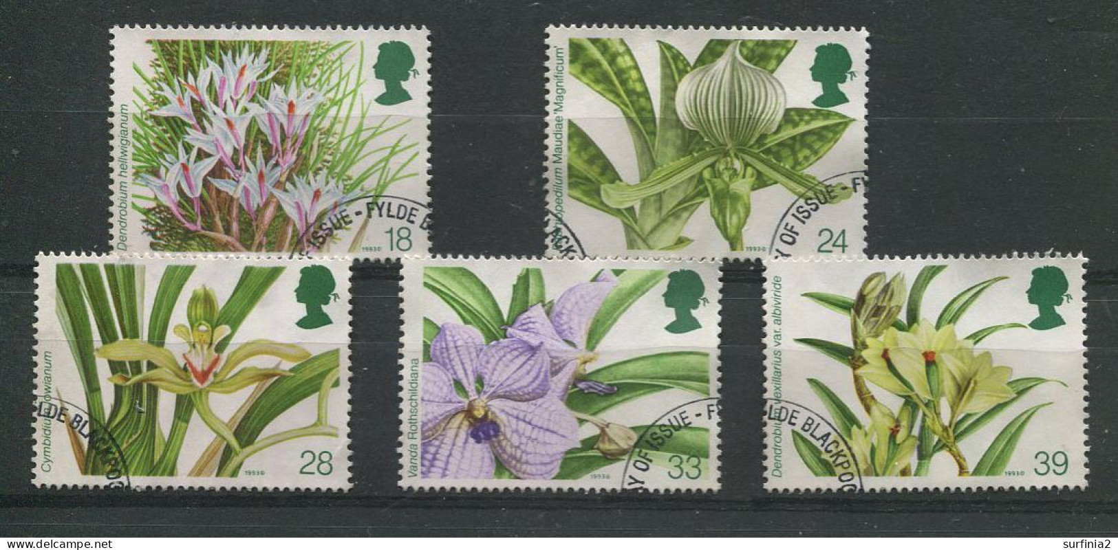 STAMPS - 1993 ORCHIDS SET VFU - Used Stamps