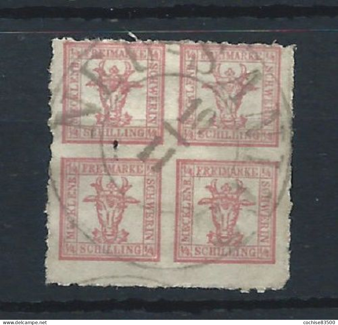 Allemagne - Mecklembourg-Schwerin N°8 Obl (FU) 1864 - Armoiries - Mecklenbourg-Schwerin