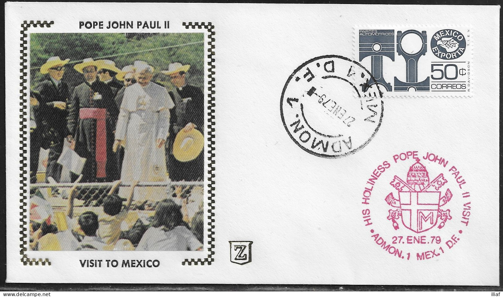 Mexico.   Pastoral Visit Of Pope John Paul II To Mexico.  Special Cancellation On Cachet Special Envelope - Mexico