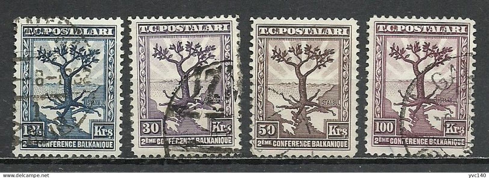 Turkey; 1931 2nd Balkan Conference - Used Stamps