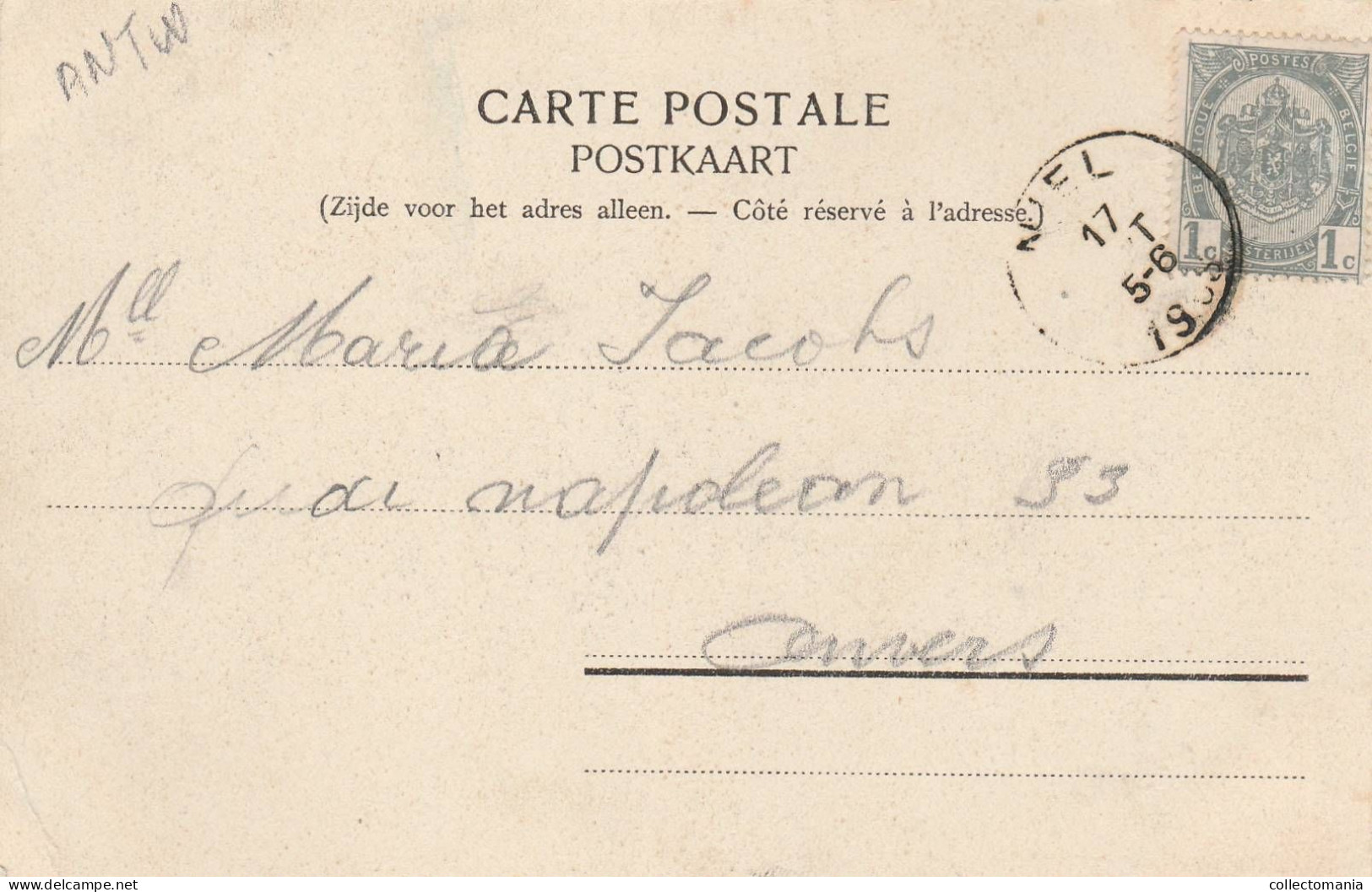 3 Oude Postkaarten NIEL  Heidesraat Paardenkar  1908 Trueelplaats 1909 De Rupel 1908 Uitg. Nels - Niel