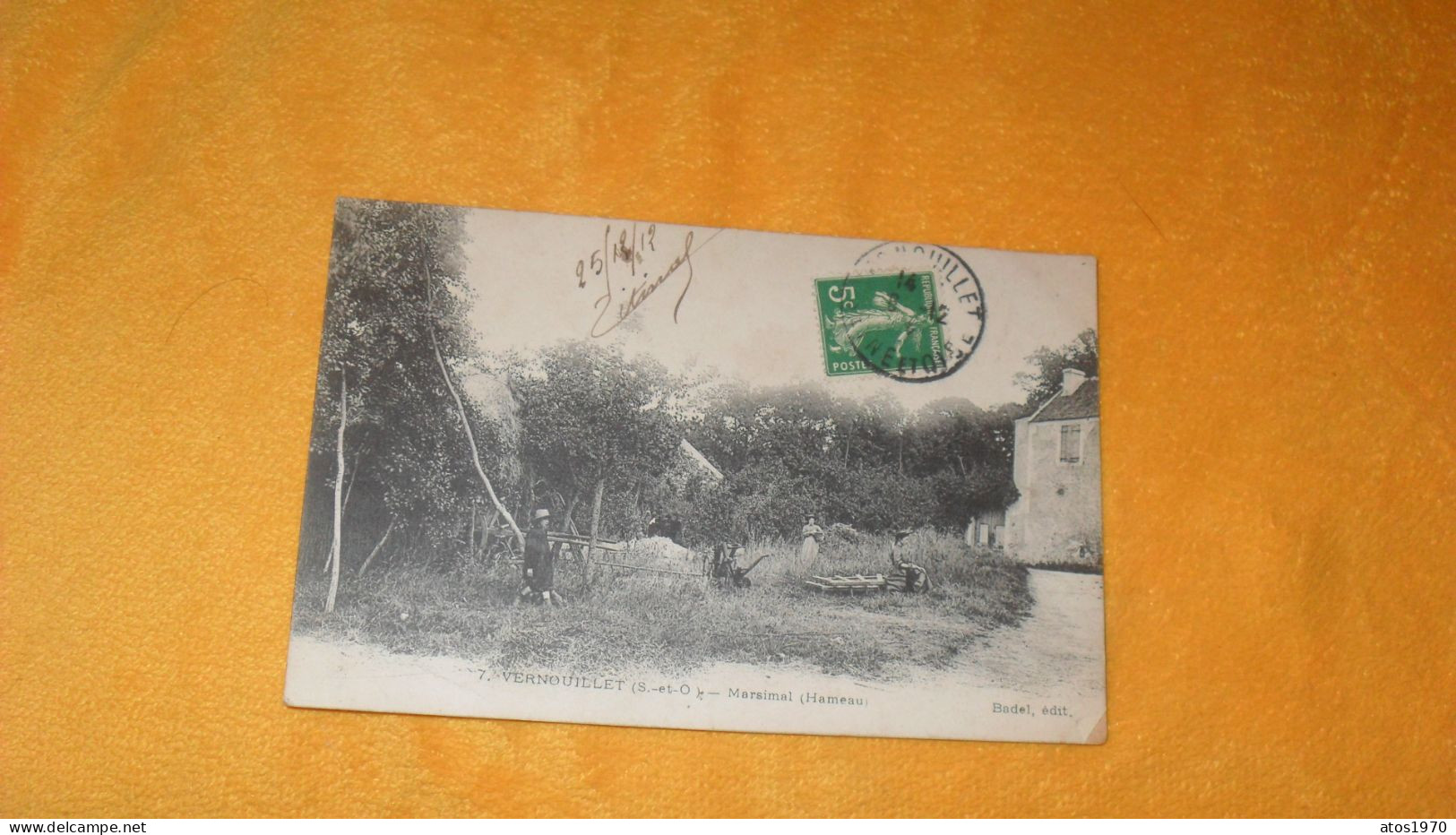 CARTE POSTALE ANCIENNE CIRCULEE DE 1912../ VERNOUILLET.- MARSIMAL HAMEAU  ...CACHET + TIMBRE - Vernouillet