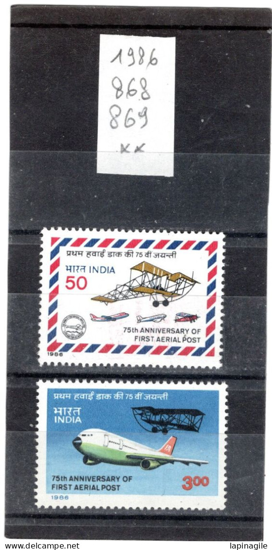 INDE 1986 YT N° 868-69 Neufs** - Unused Stamps