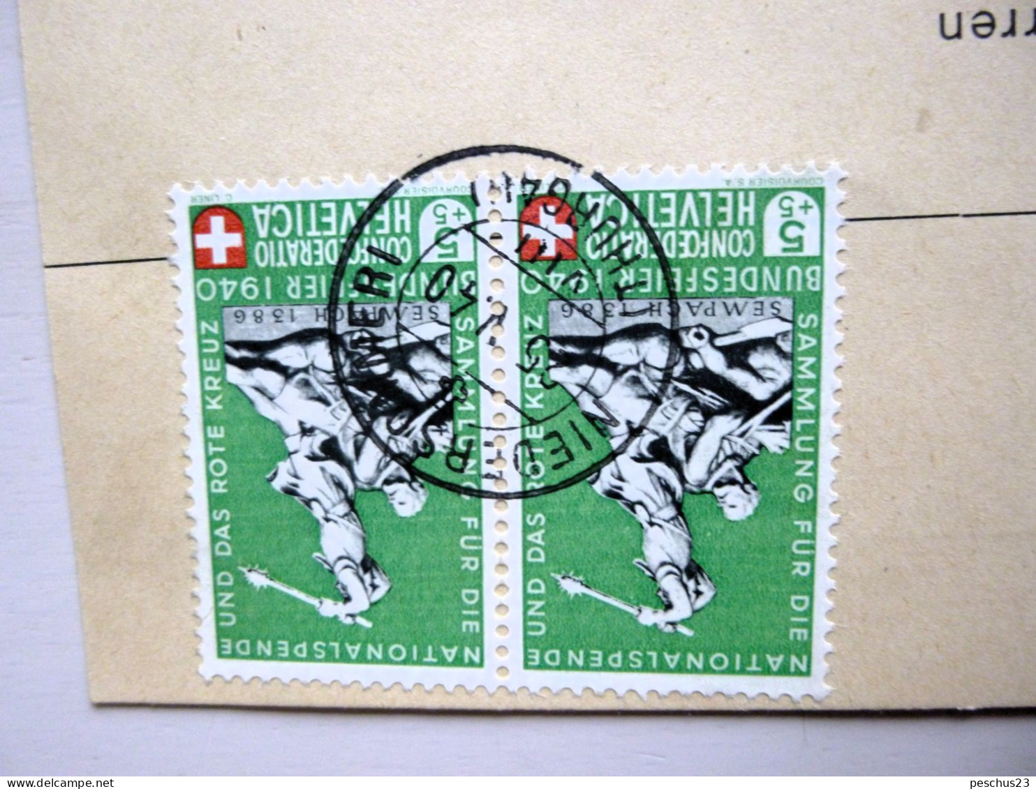 SUISSE / SCHWEIZ / SWITZERLAND / 1940, PK Mit 2x5+5Rp. PRO PATRIA 1940, Gest. NIEDERSOMMERI 25.V.40 > WEINFELDEN - Lettres & Documents