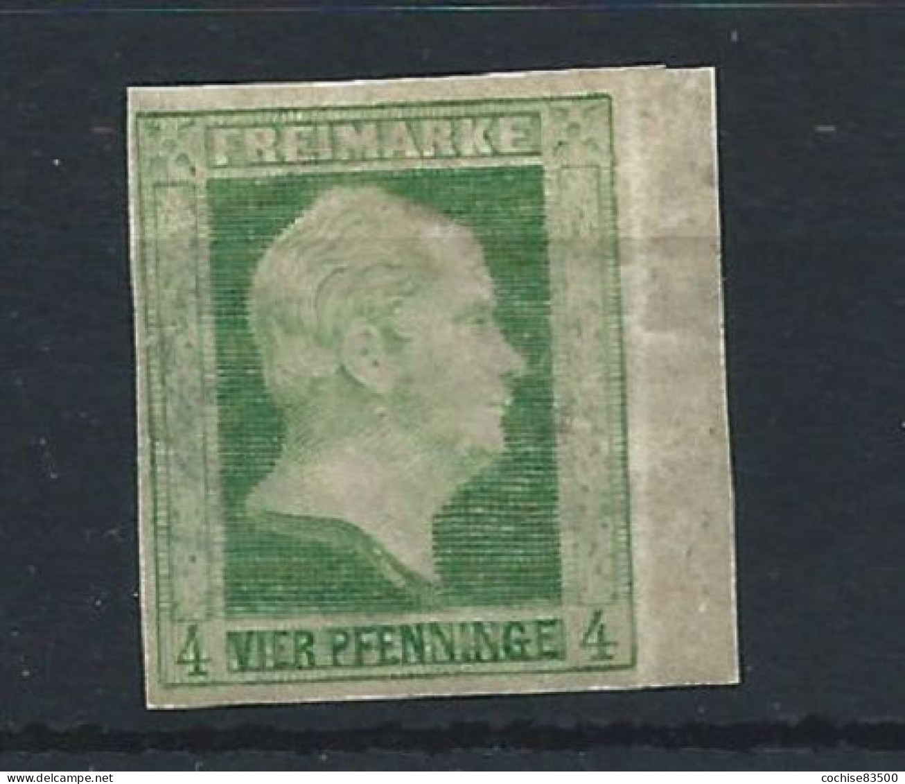 Allemagne - Prusse N°1* (MH) 1850/56 - Frédéric-Guillaume IV - Postfris