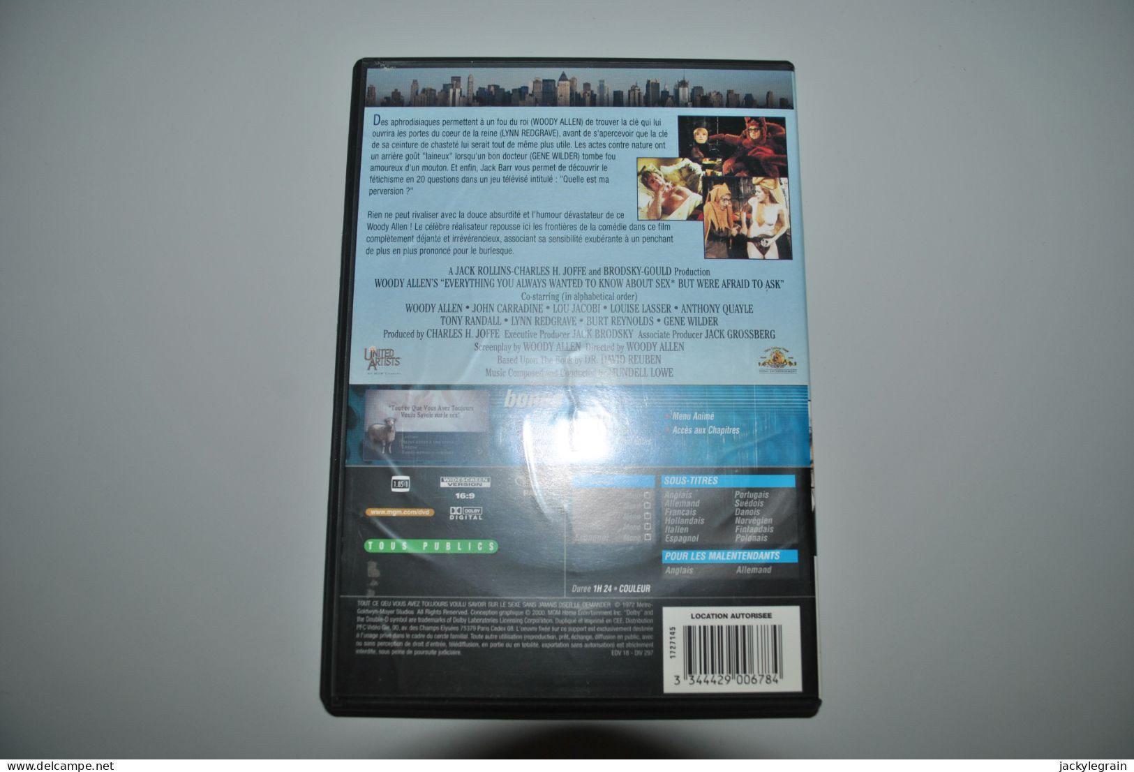 DVD "Tout Savoir Sexe"/Woody Allen Comme Neuf Langues Anglais/français Vente En Belgique Uniquement Envoi Bpost 3 € - Cómedia