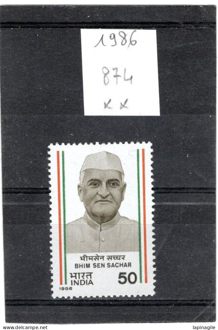 INDE 1986 YT N° 874 Neuf** - Unused Stamps