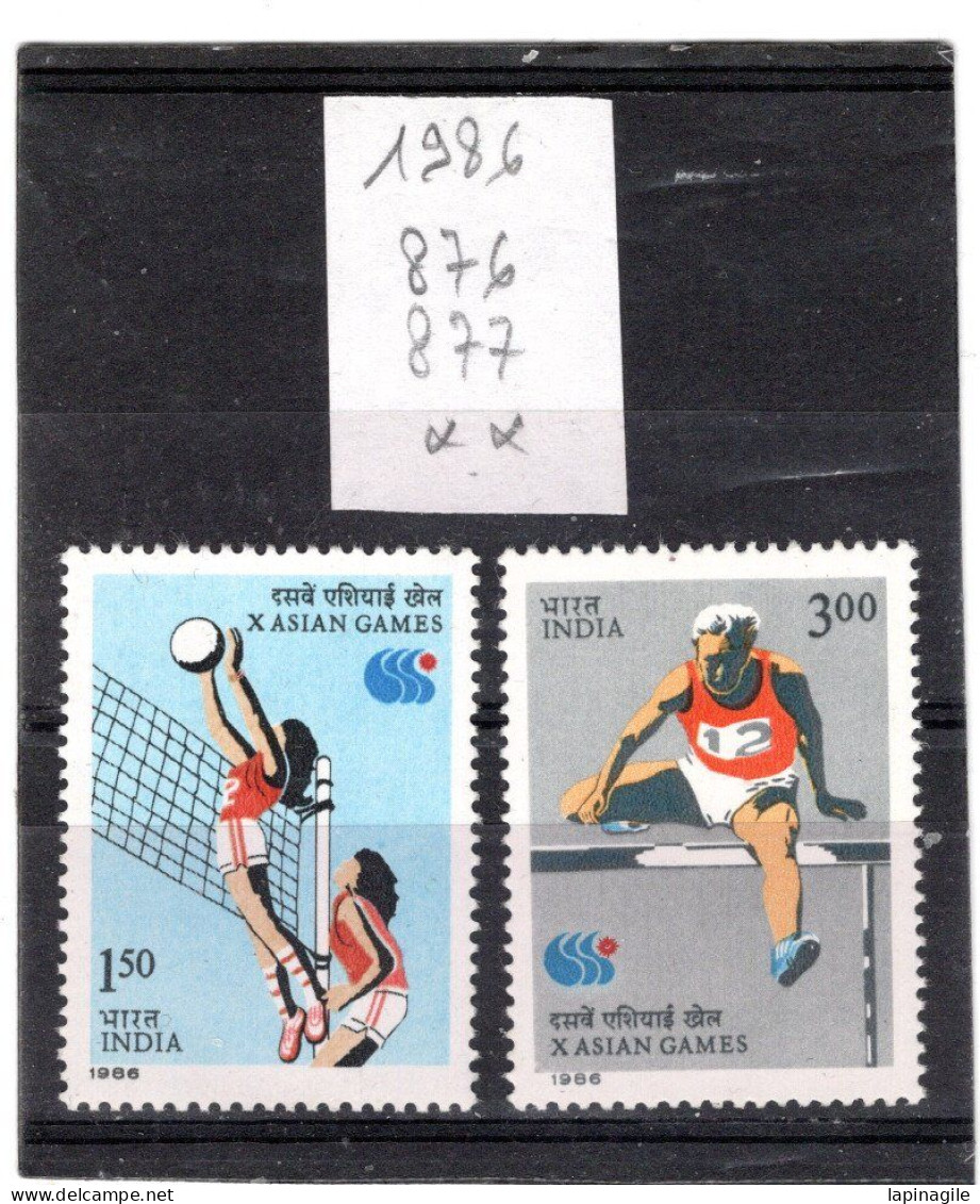 INDE 1986 YT N° 876-77 Neufs** - Unused Stamps