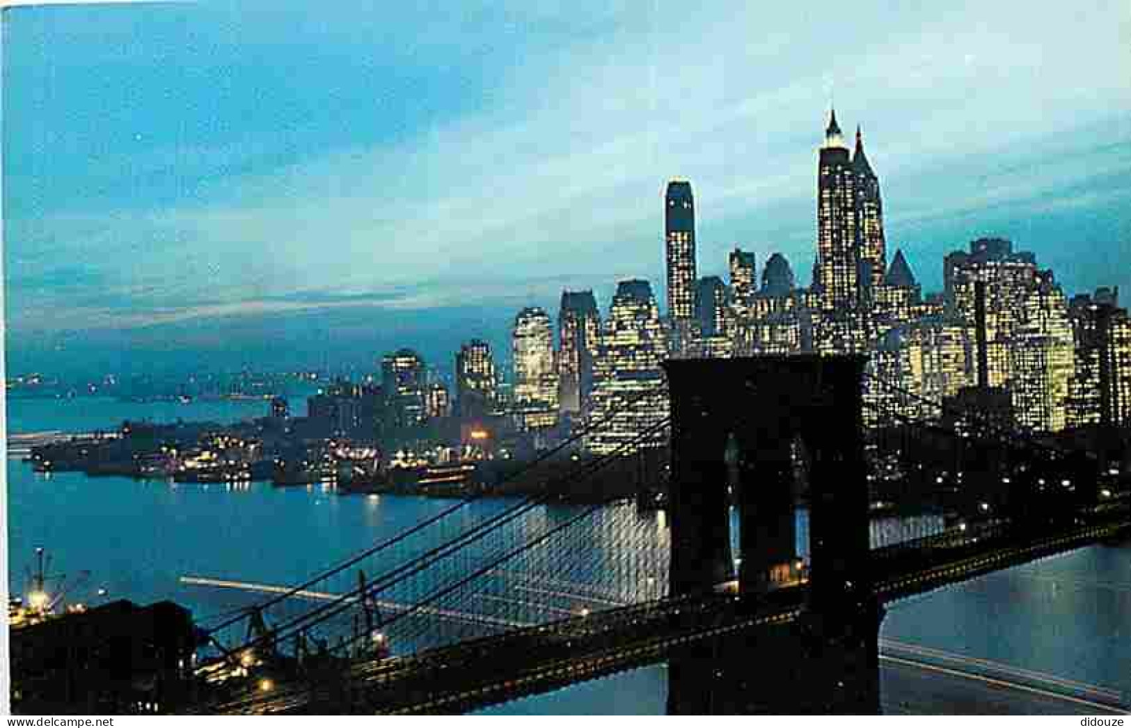 Etats Unis - New York - Nightfall In Lower Manhattan With Brocklyn Bridge - CPM - Voir Scans Recto-Verso - Manhattan