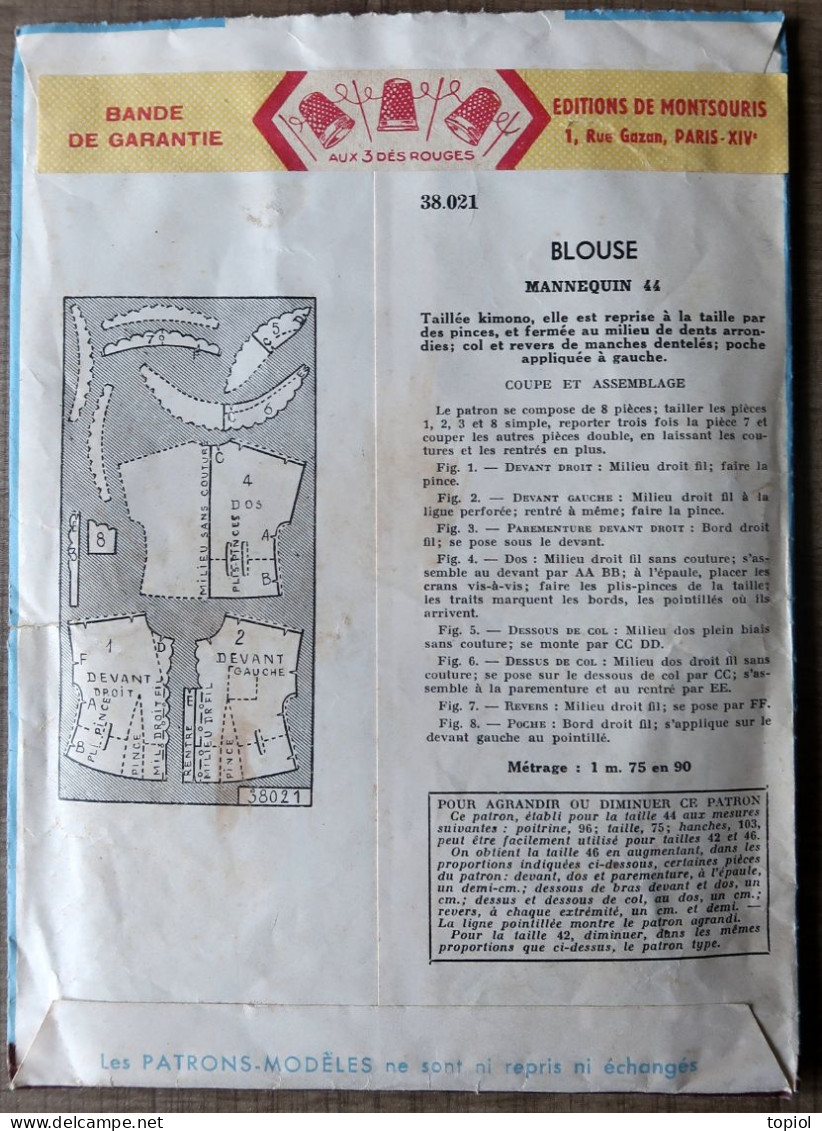 Ancien Patron Années 50 édité Par "Le Petit écho De La Mode" - Patterns