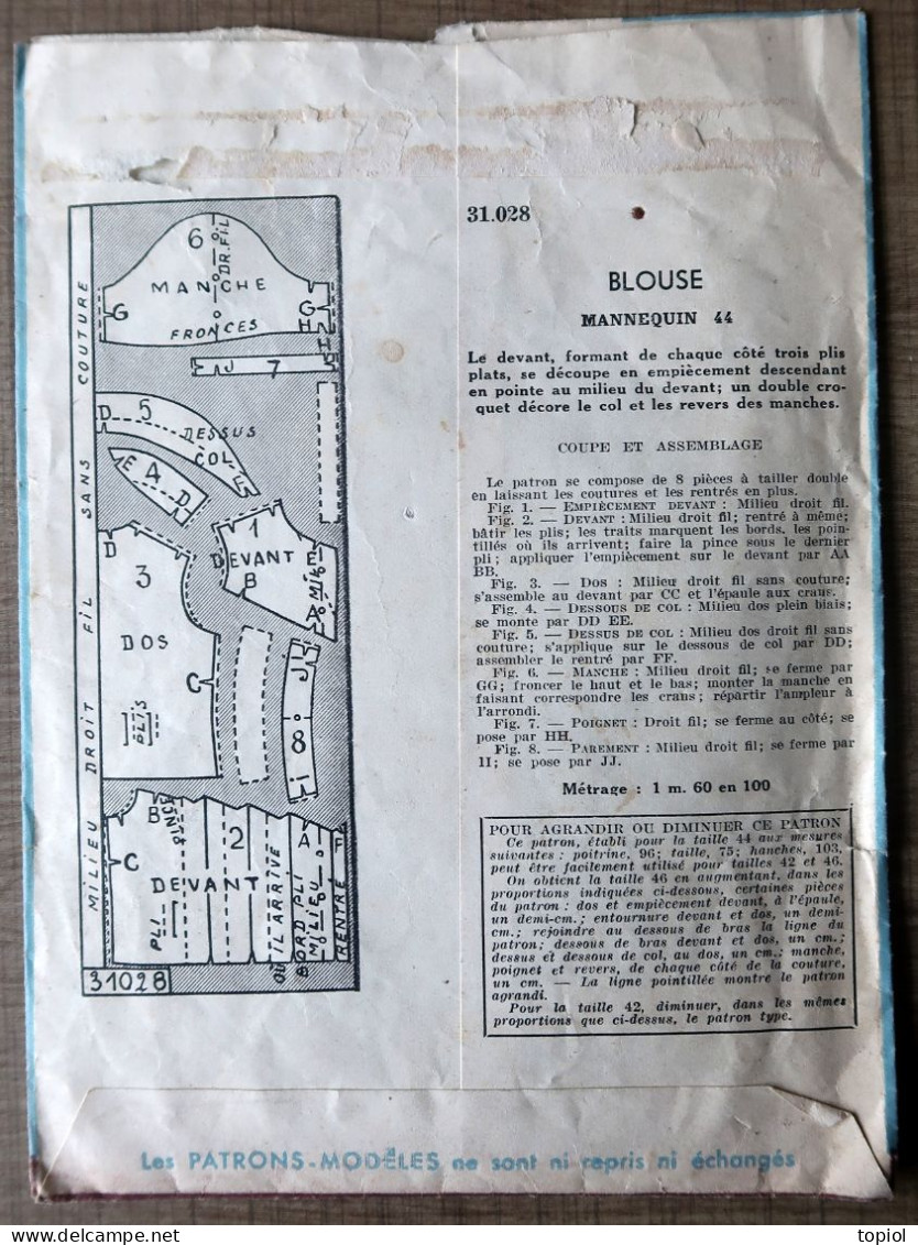 Ancien Patron Années 50 édité Par "Le Petit écho De La Mode" - Patterns