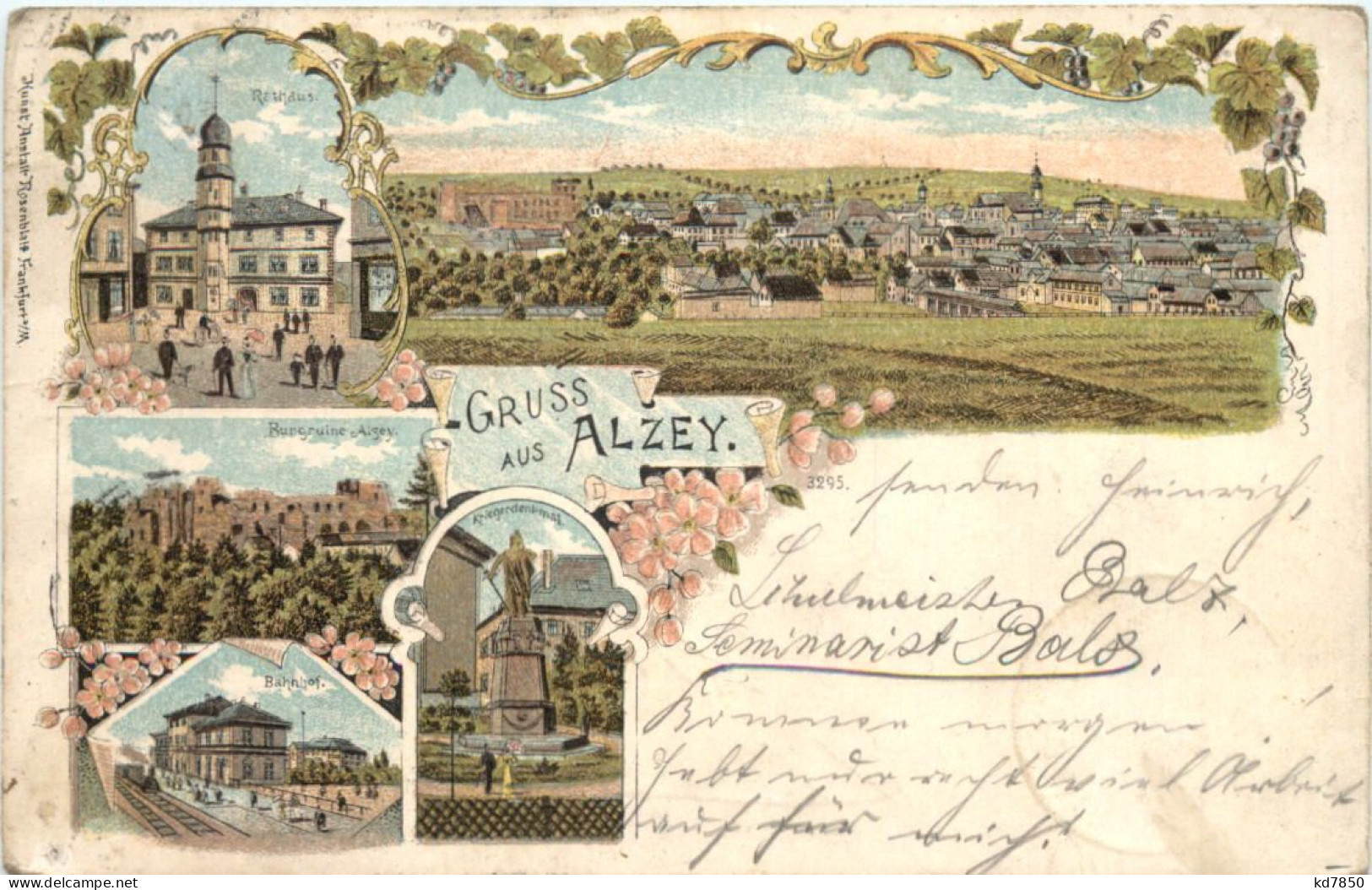 Gruss Aus Alzey - Litho - Alzey