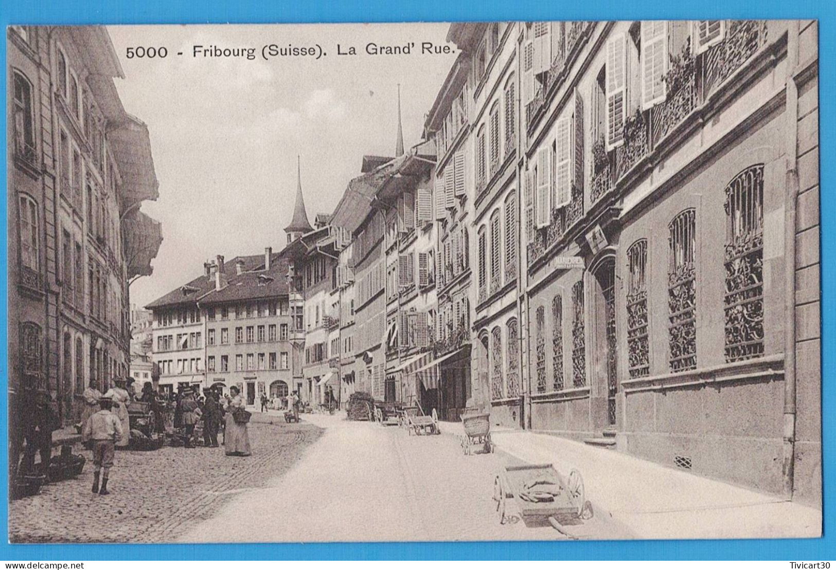 CPA SUISSE - FRIBOURG - LA GRAND' RUE - 5000 - EDITION LOUIS BURGY, LAUSANNE - Fribourg