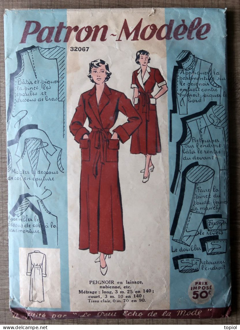 Ancien Patron Années 50 édité Par "Le Petit écho De La Mode" - Patterns