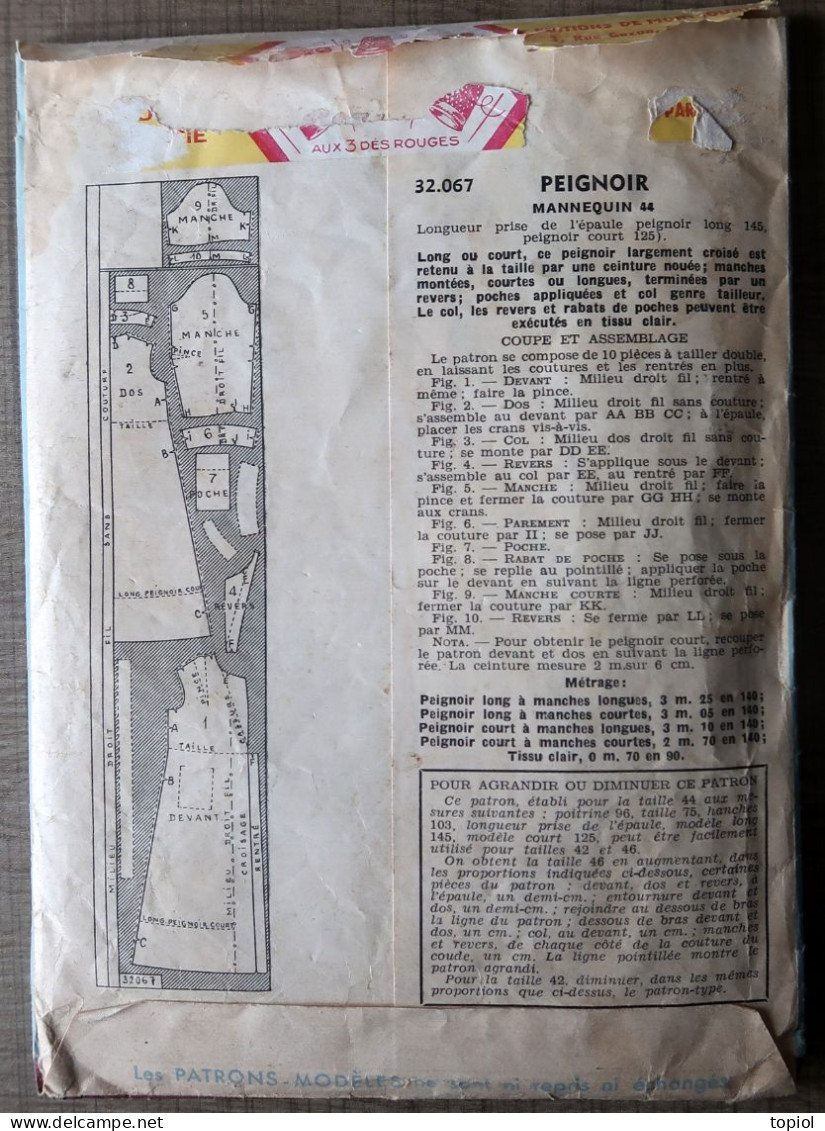 Ancien Patron Années 50 édité Par "Le Petit écho De La Mode" - Cartamodelli