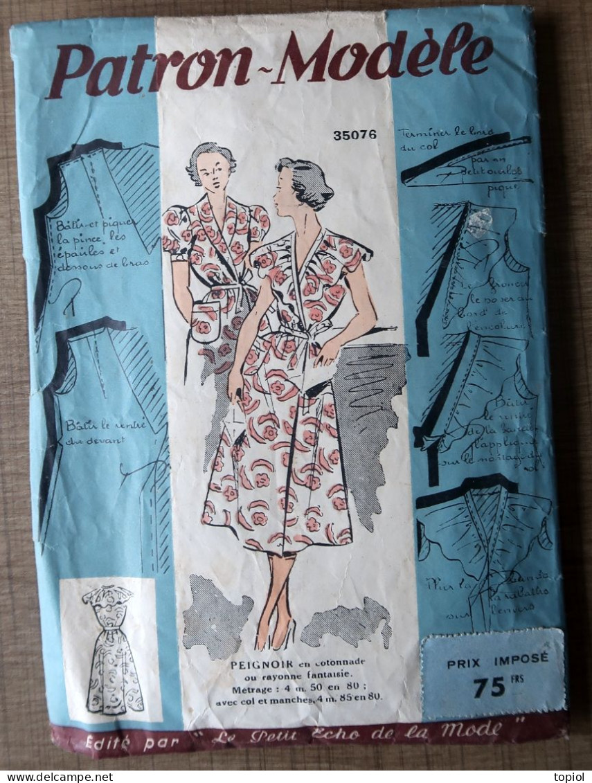 Ancien Patron Années 50 édité Par "Le Petit écho De La Mode" - Patterns