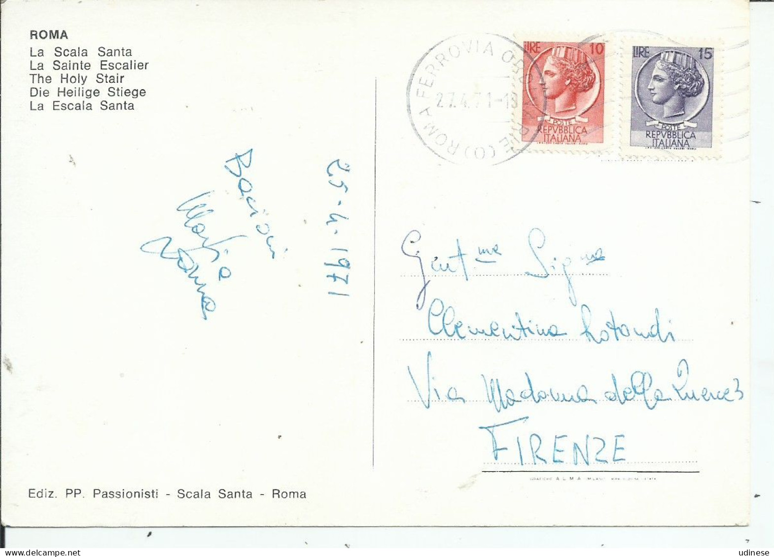 ROMA 1971 - LA SCALA SANTA - Luoghi Santi