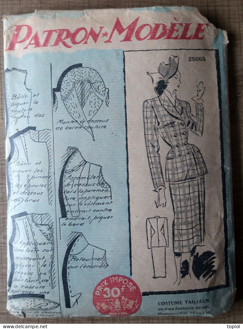 Ancien Patron Années 50 édité Par "Le Petit écho De La Mode" - Patterns