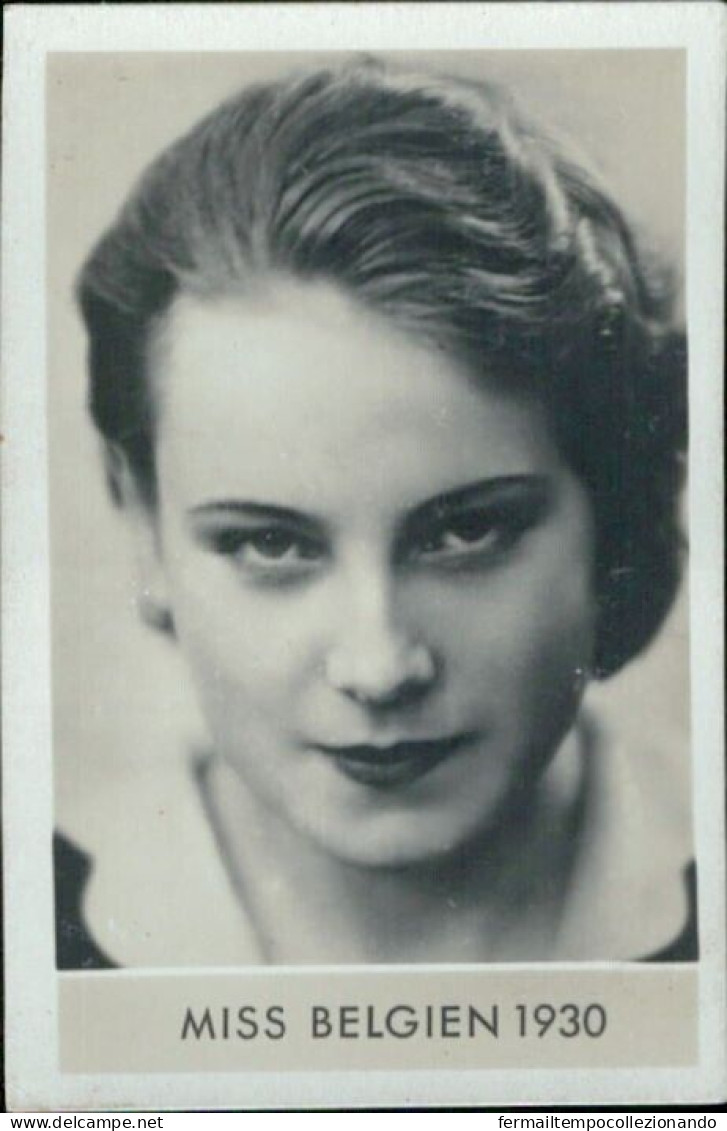 Bh53 Figurina Card Cpsm STAR Donne Piu' Belle Miss Belgio Belgien 1930 - Other & Unclassified