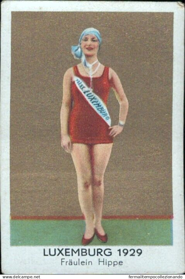 Bh72 Figurina Card Cpsm STAR Donne Piu' Belle Miss Lussemburgo Luxemburg  1929 - Other & Unclassified