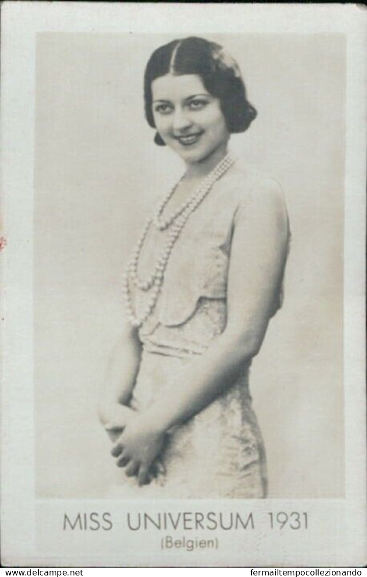 Bh91 Figurina Card Cpsm STAR Donne Piu' Belle Miss Universum Belgio Belgium 1931 - Other & Unclassified