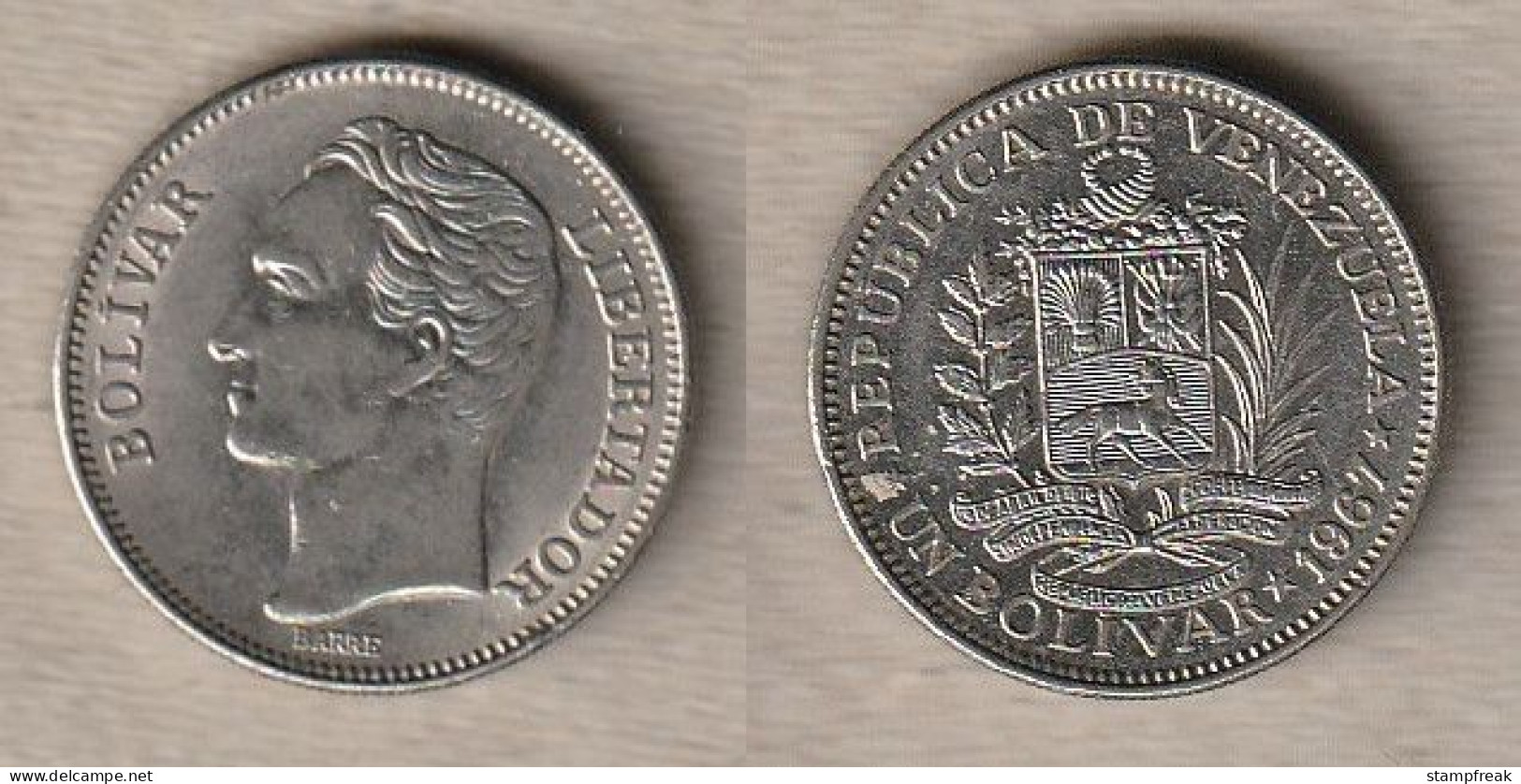 02480) Venezuela, 1 Bolivar 1967 - Venezuela