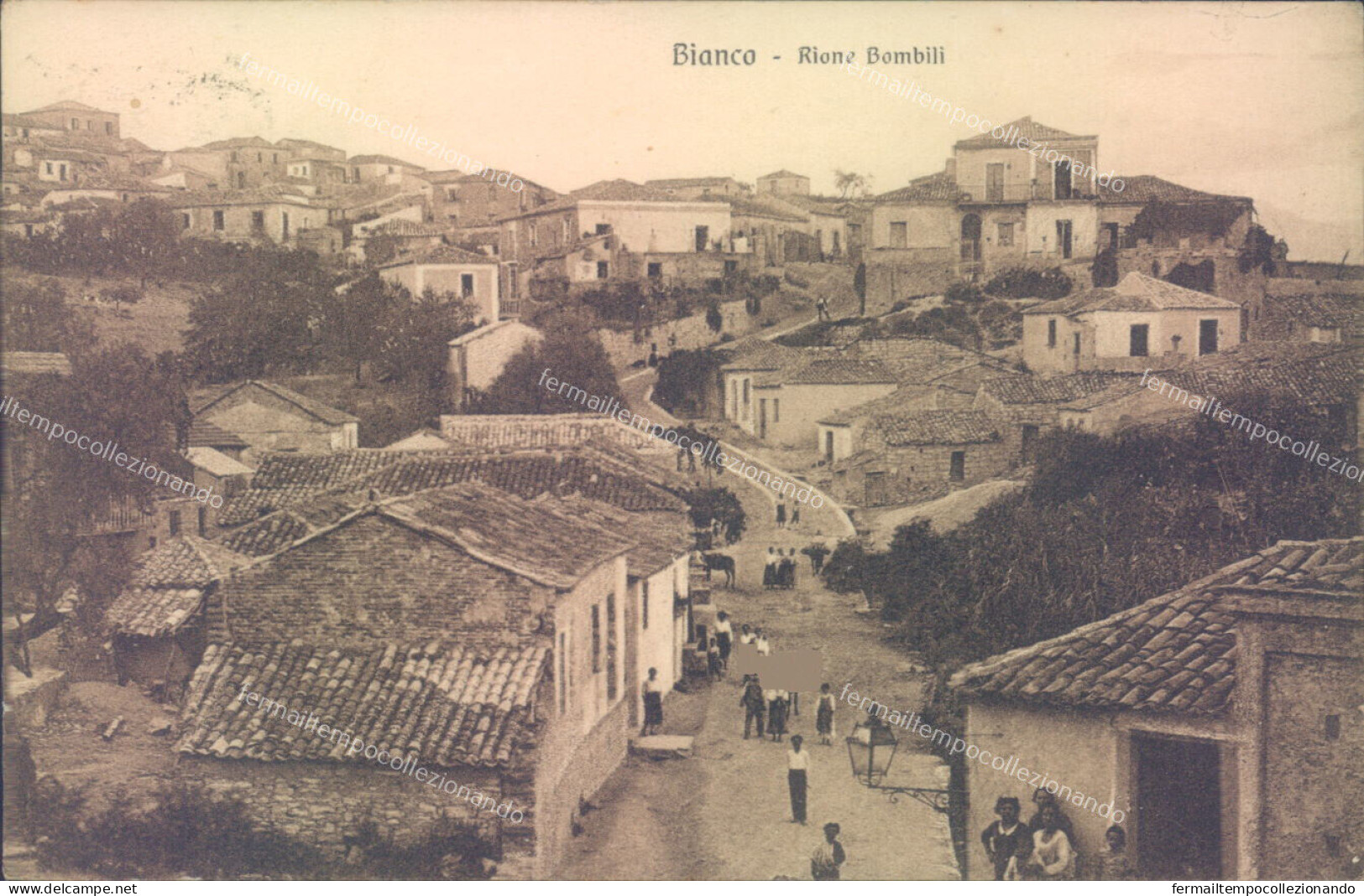 Af311 Cartolina Bianco Rione Bombili 1932 Provincia Di Reggio Calabria - Reggio Calabria