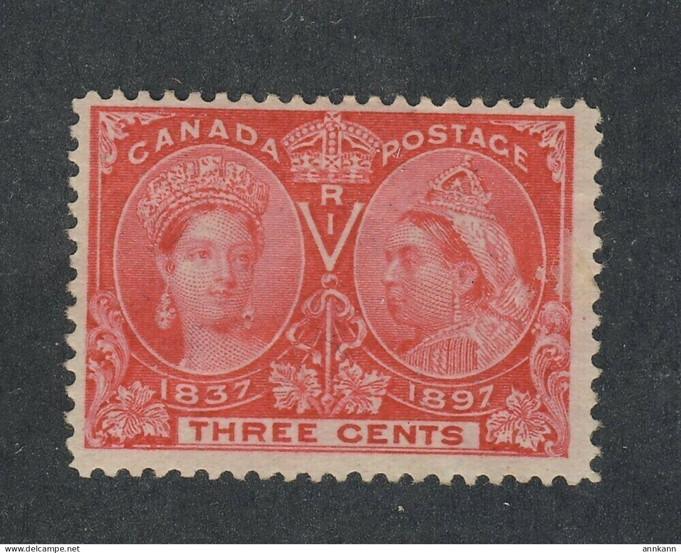 Canada Victoria Jubilee Stamp #53-3c MLH F/VF Guide Value = $25.00 - Nuevos