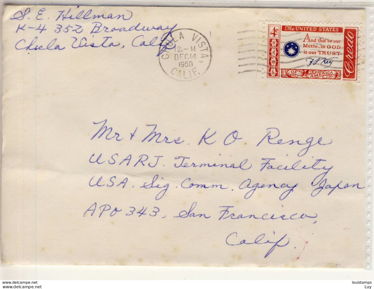 Used Stamp On Cover, Sc # 1081 , 1960 - Covers & Documents