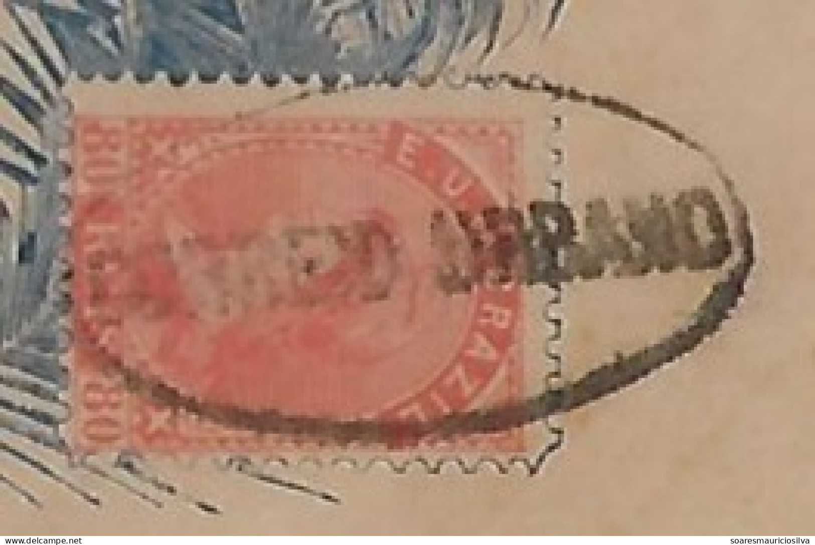 Brazil 1892 Postal Stationery Letter Sheet 80 Réis Shipped São Paulo Cancel With Oval Border Correio Urbano Urban Mail - Interi Postali