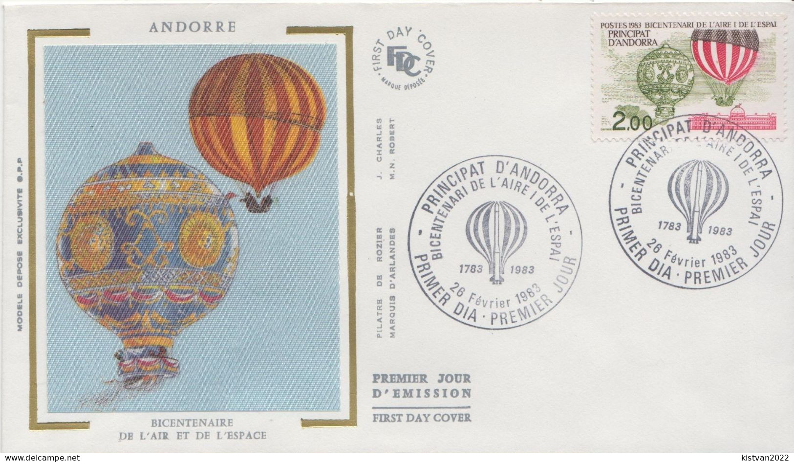 Andorra Stamp On Silk FDC - Sonstige (Luft)