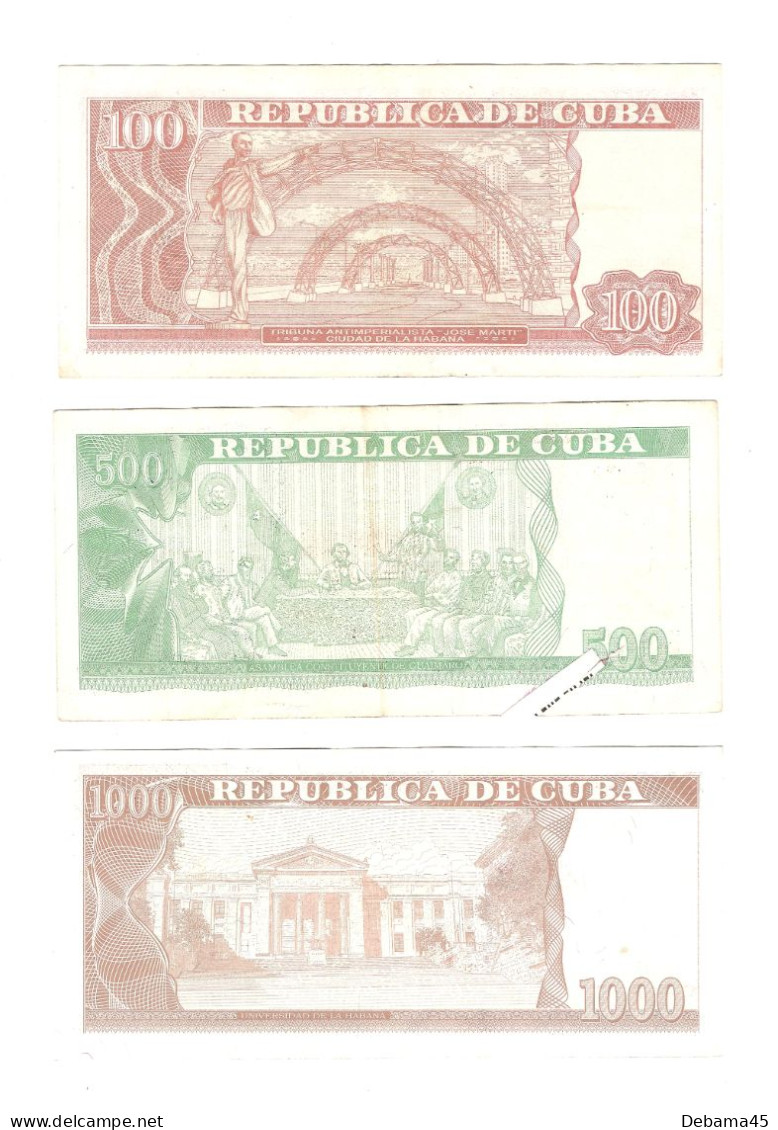 425/ Cuba : 10 Pesos 2014 - 20 Pesos 2016 - 50 Pesos 2016 - 100 Pesos 2013 - 500 Pesos 2023 - 1000 Pesos 2023 - Kuba