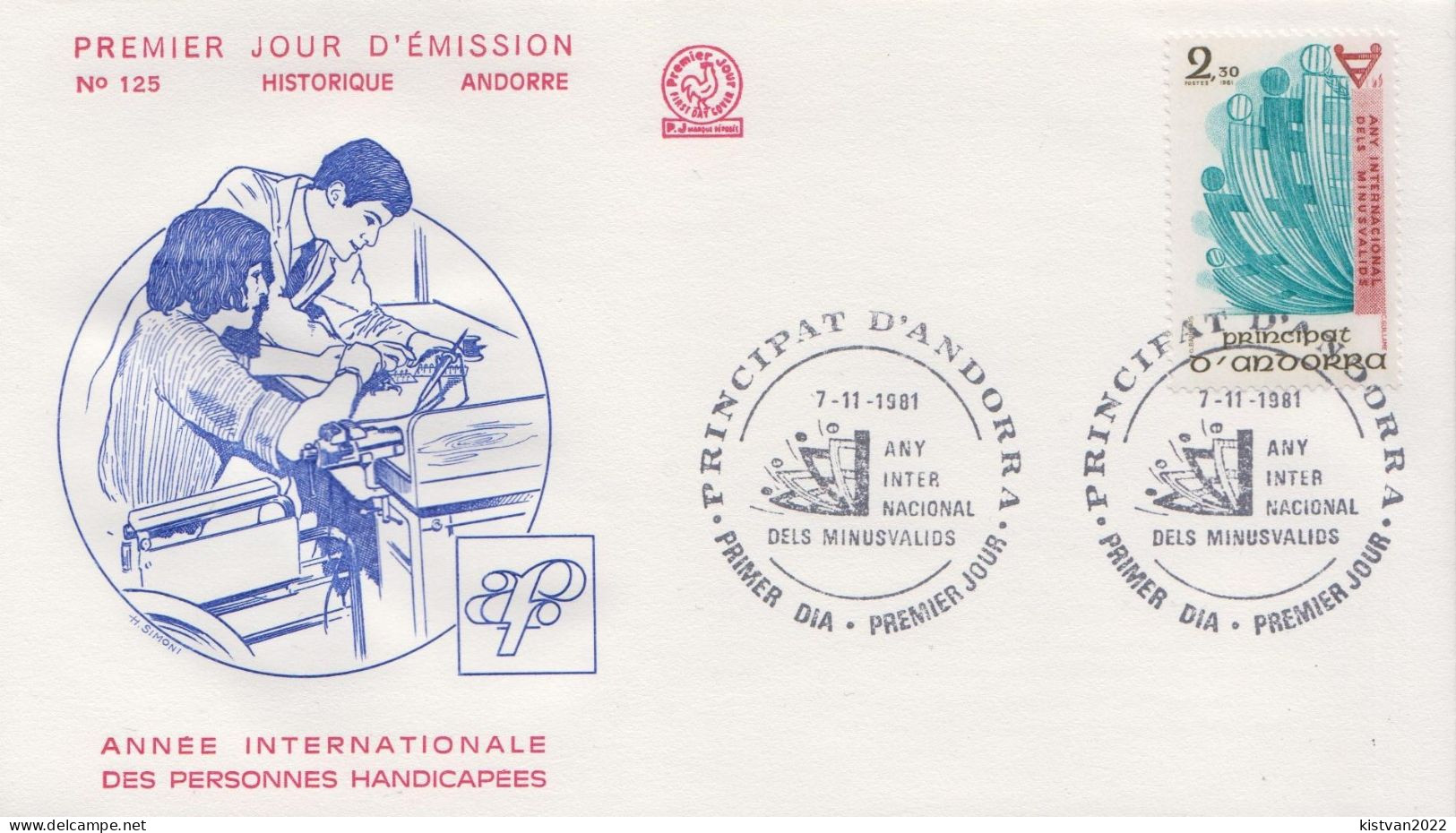 Andorra Stamp On FDC - Behinderungen