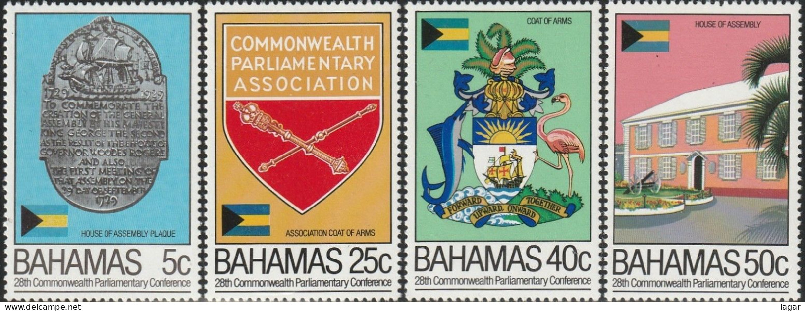 THEMATIC COAT OF ARMS:   28th COMMONWEALTH PARLIAMENTARY ASSOCIATION CONFERENCE    -    BAHAMAS - Briefmarken