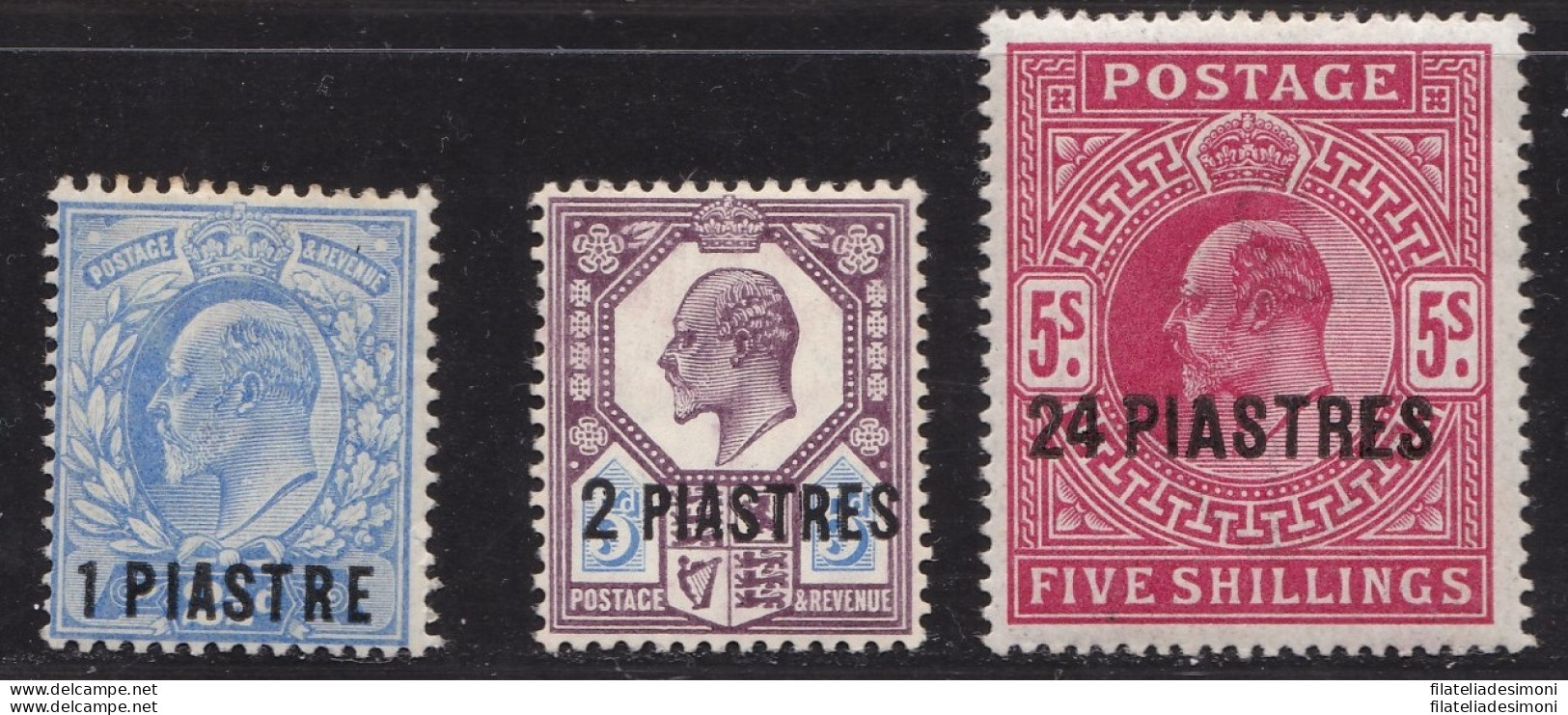 1905/06 BRITISH LEVANT/Levante Inglese, SG 12 + 13/14 MLH/* - Other & Unclassified