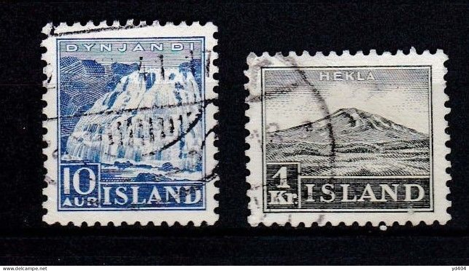 IS030 – ISLANDE – ICELAND – 1935 – LANDSCAPES – MI # 181/2 USE - Usati