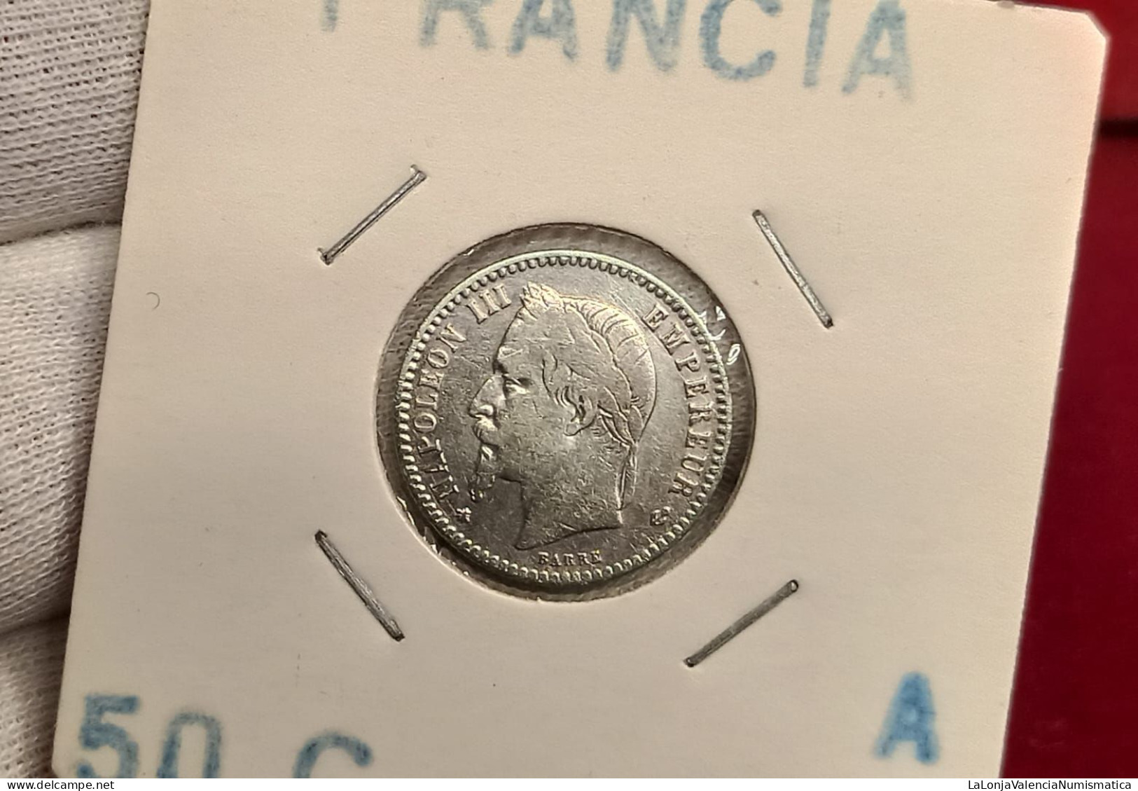 Francia France 50 Centimes 1868 A Paris Km 814 Plata - Otros & Sin Clasificación